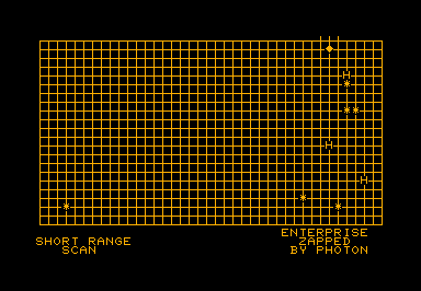 Star Trek 3D game screenshot for Commodore PET